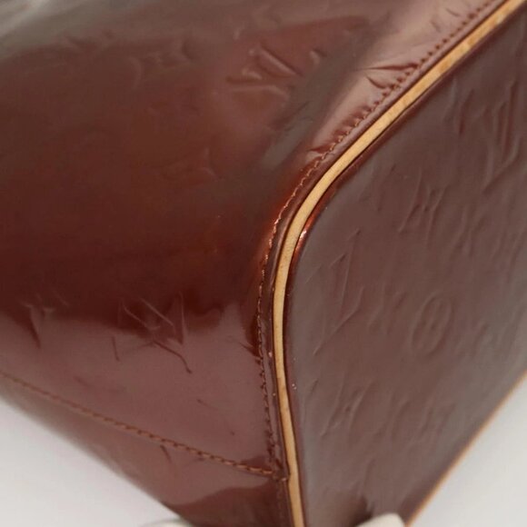 LOUIS VUITTON Monogram Vernis Houston Hand Bag Bronze M91122 LV Auth hk2663 - Picture 4 of 16